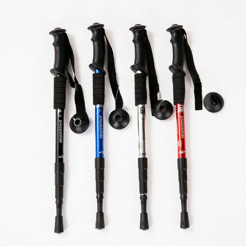 トレッキングポール 伸縮 2本セット 軽量 アルミ製 登山 ウォーキング 健康 頑丈 軽い トレッキング ポ..