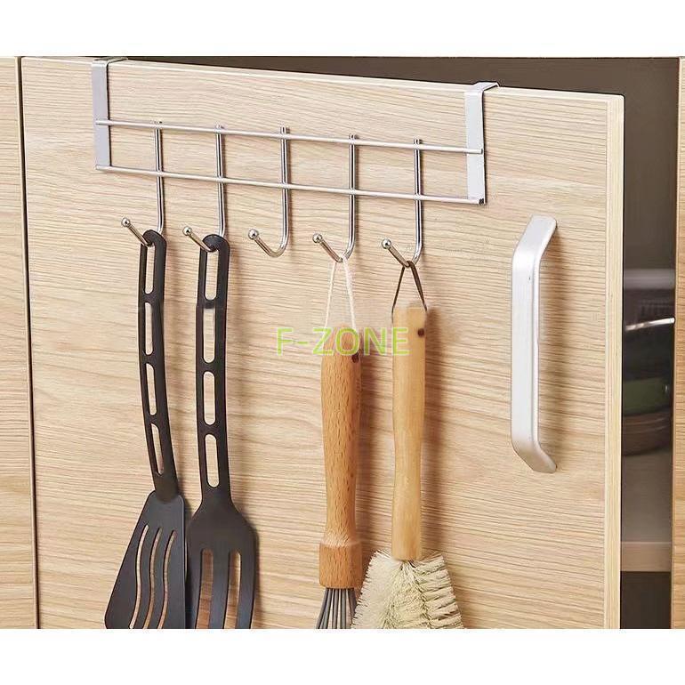ドアハンガーフック 多機能フック 5連 キッチンツールフック 収納用品 日用品 吊り下げ収納 ドア 引き出し キャビネット 食器棚 キッチン 壁掛け収