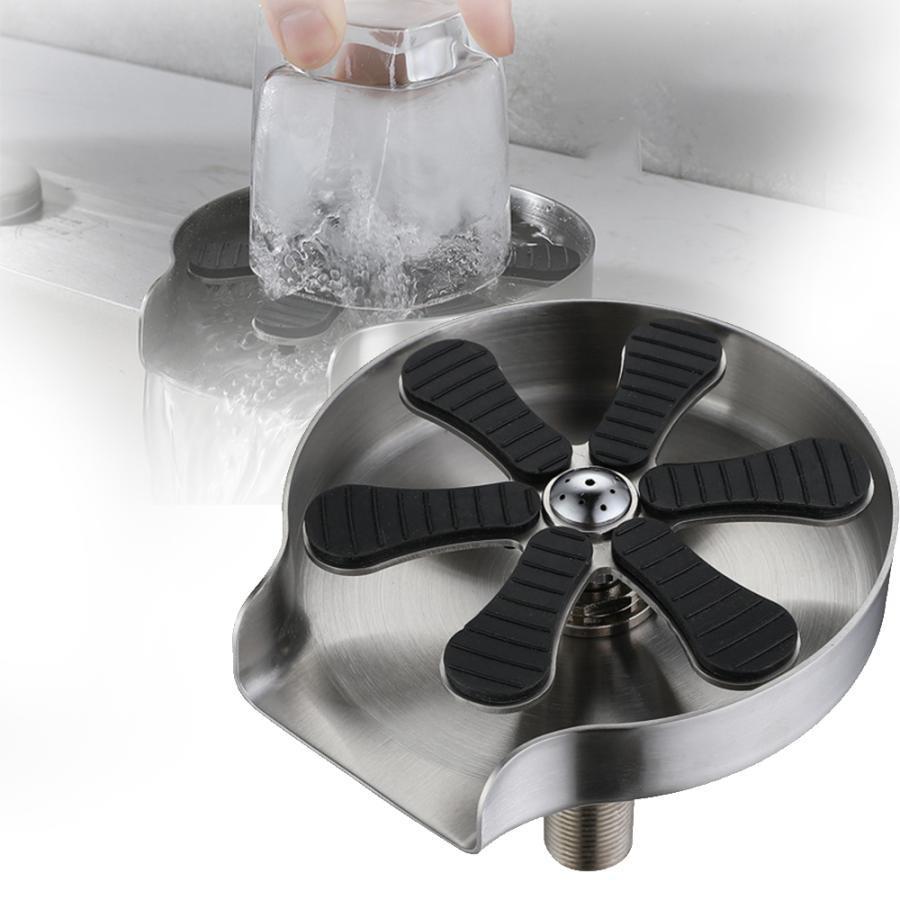 カップ 高圧洗浄 自動カップウォッシャー グラスウォッシャー ホテル/バー/家庭用 シンク用 水道接続式 コップ洗浄機 3