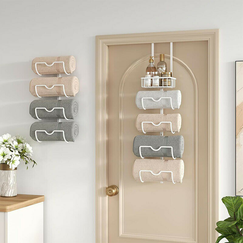 タオル ラック 浴室用 壁掛け 取り付け 浴室 タオル ラック パンチング タオル タオルお風呂収納ラック..