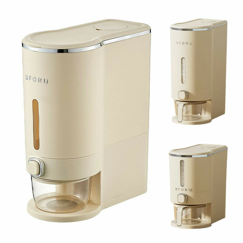 米びつ こめ櫃 密閉 おしゃれ カップ付き 防虫 防湿 米桶 ライス貯蔵タンク お米ケース ライスボックス..