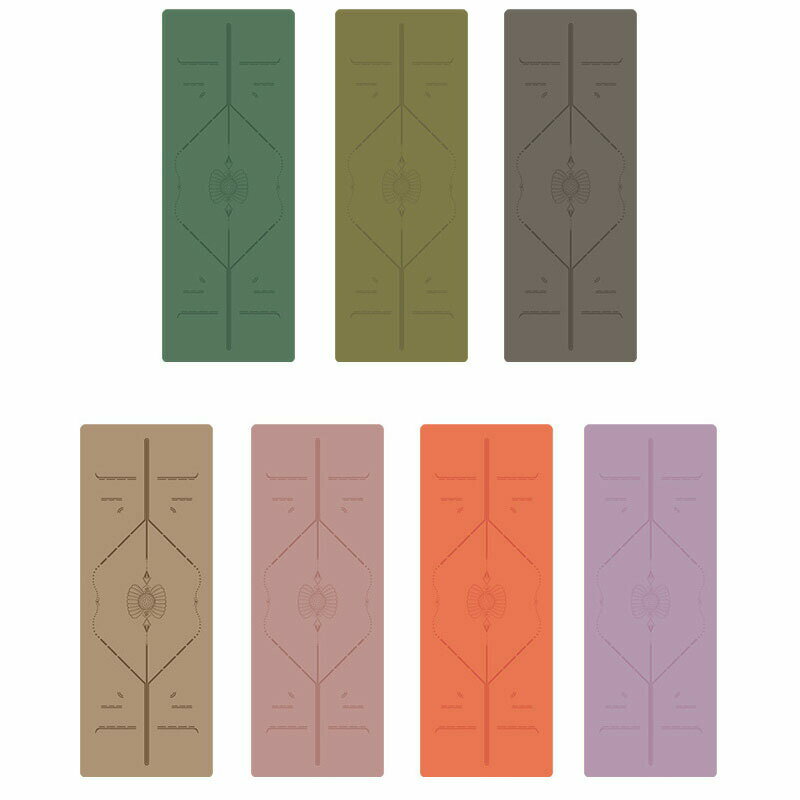 ヨガマット スエード 1.5mm 183*68mm おしゃれ 柄 薄い ヨガラグ ヨガマットタオル マットとタオルを一..