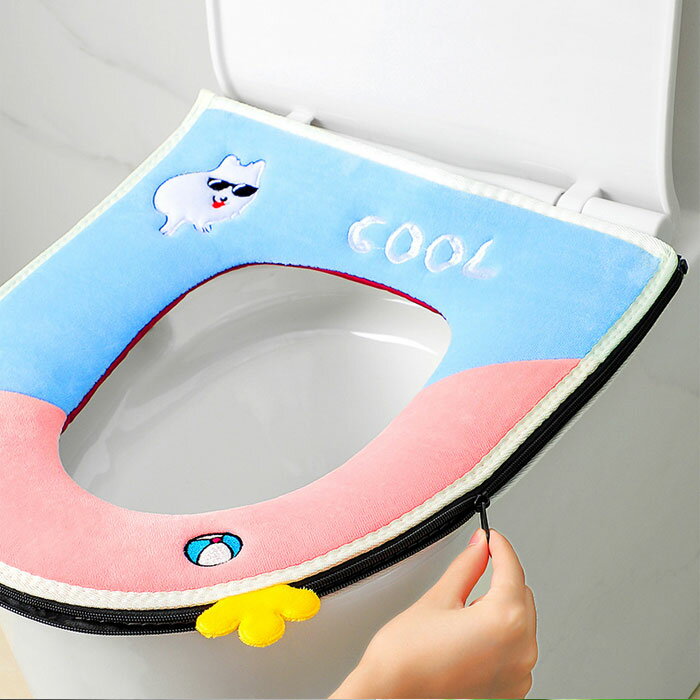 送料無料 便座カバー o型 ファスナー 厚手 トイレ便座カバー 便座 シート カバー トイレ用品 トイレカ..