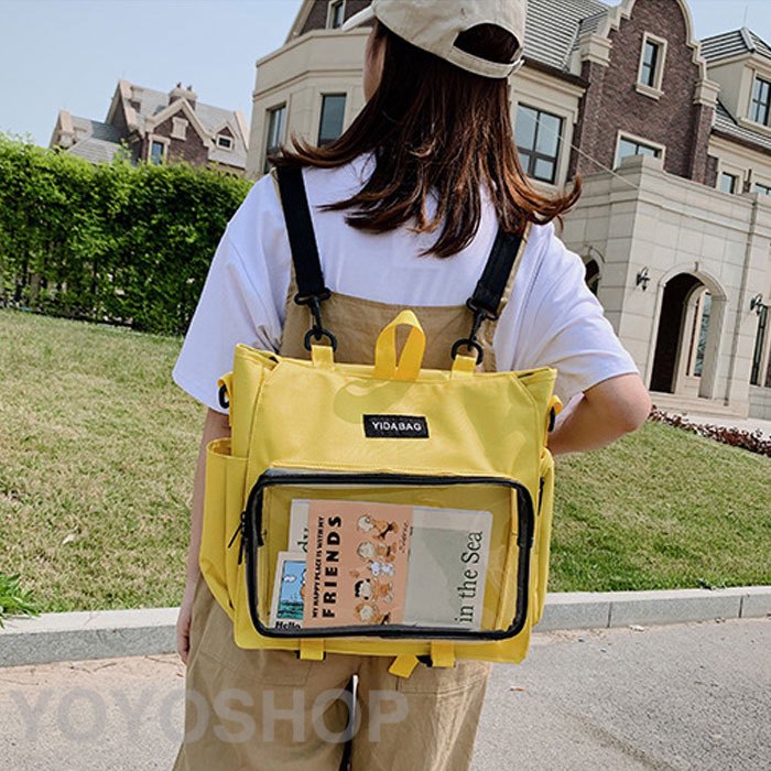 痛バッグ ショルダーバッグ 透明 痛バッグ トート A4 痛バ 痛リュック トートバッグ クリアバッグ 見せバッグ スモール 透明 ビニール スクール バッグ トートバッグ 痛バ トート ショルダー 斜めがけ ハンド 大容量通学 通勤 旅行