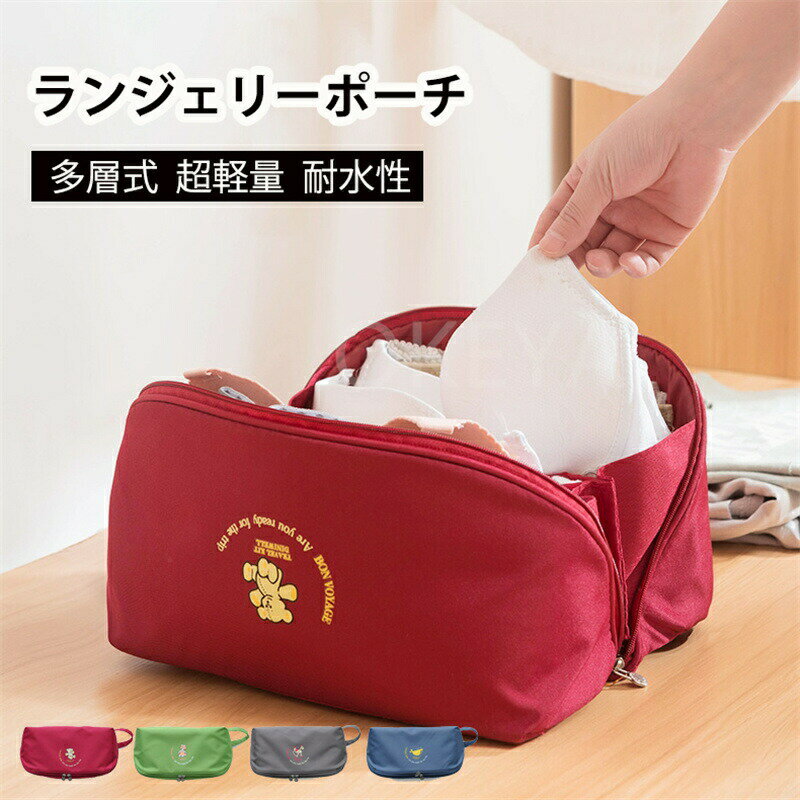 ブラ収納 下着収納 衣類圧縮袋 ポーチ 下着収納バッグ ランジェリーポーチ 下着 旅行 ブラジャー ショ..
