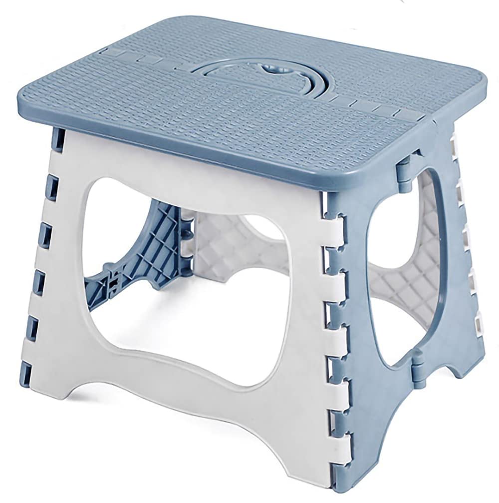 踏み台 スツール 脚立 ステップ台 折りたたみ チェア 高さ30cm 耐荷重150キロ コンパクト 収納便利 滑り止め お釣り 洗車 運動会 洗面所 バーベキュー アウトドア 椅子 (ブルー)