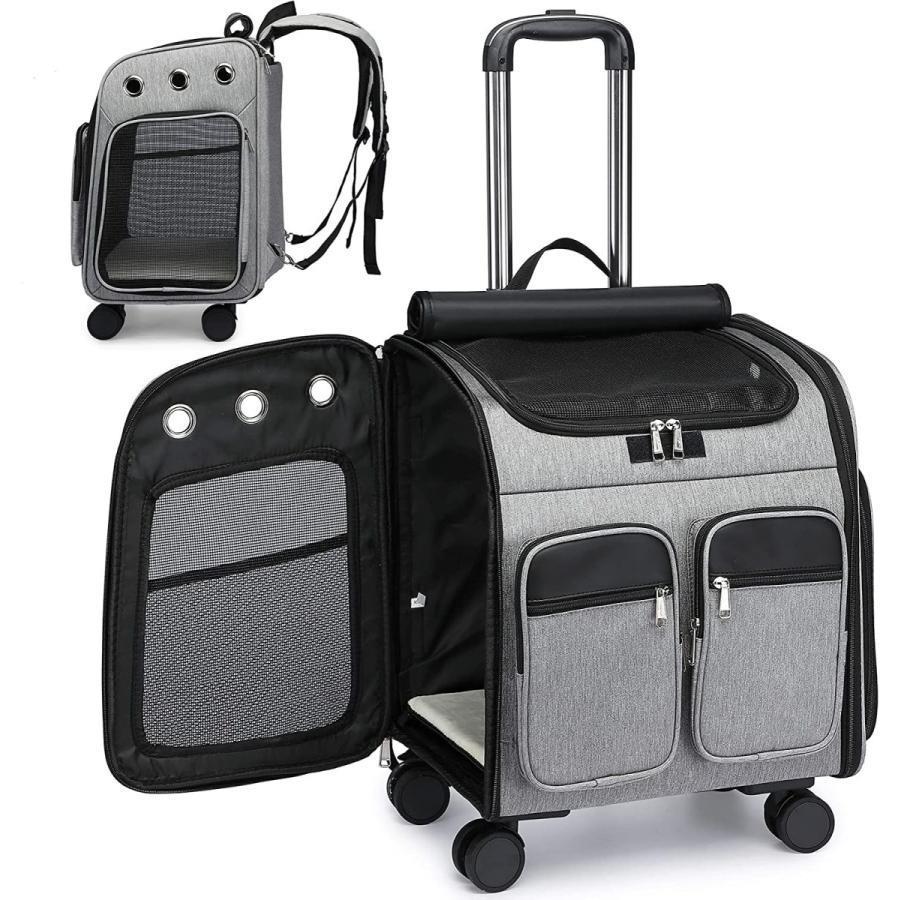 ペットキャリー キャスター付き 猫 猫用 キャリー カート 犬 小型犬 ペット リュックキャリーバッグ 折..