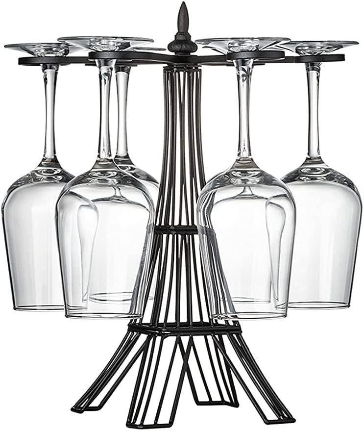 ワイン ラック ワインホルダー エッフェル塔カウンタートップゴブレットホルダー 置き型メタルワイング..