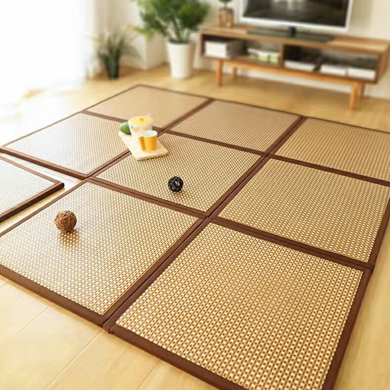 ござカーペットカーペット夏用冷感涼しいジョイントインテリア和風