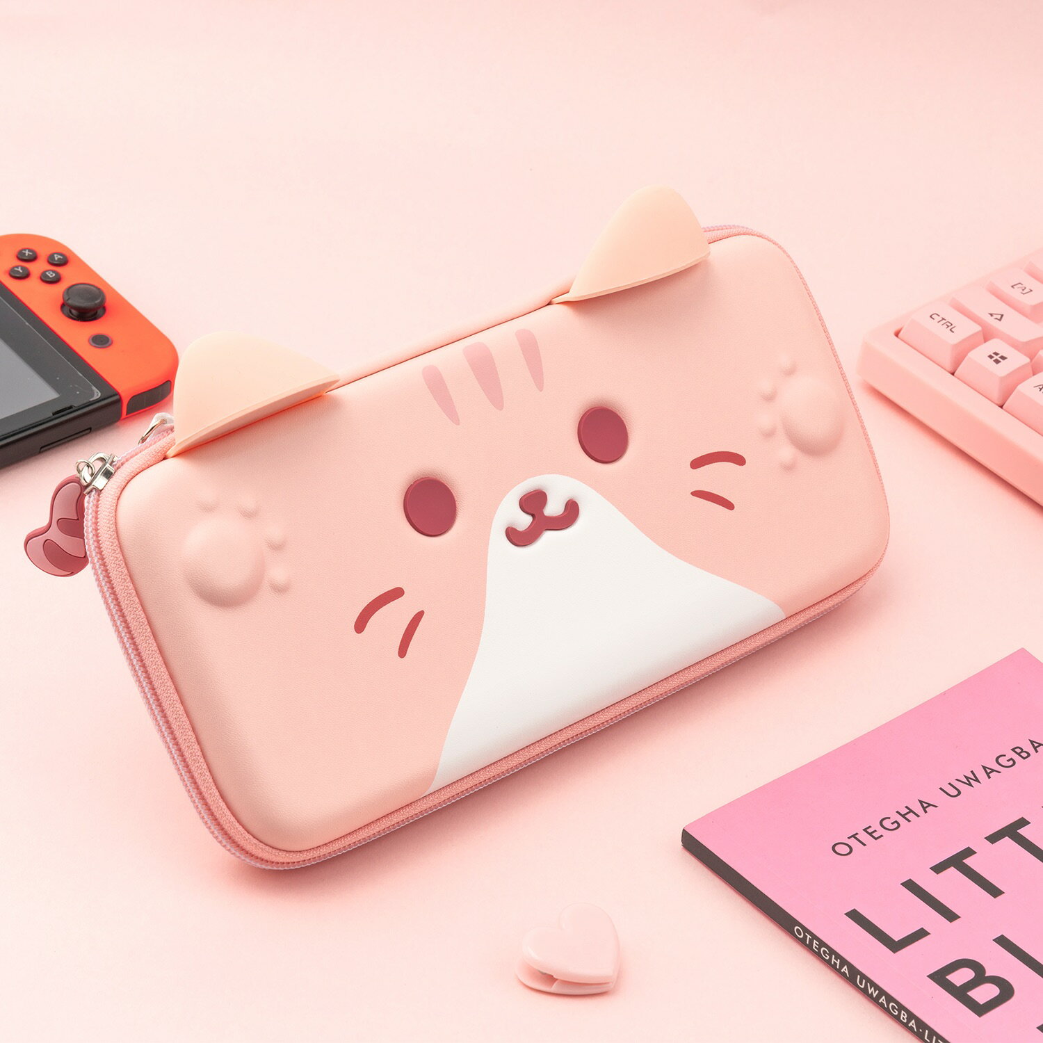 持ち運びに便利な可愛い猫のswitchケース Switch収納ケース Nintendo Switch 有機el Oled キャリングケース ゲームカード ケース カセットケース Web限定 10枚収納 収納ケース 猫の日 落下保護 猫耳 可愛い ギフト 耐衝撃 ポーチ 保護ケース ニンテンドースイッチ