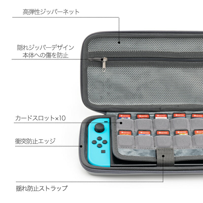 持ち運びに便利な可愛い猫のswitchケース Switch収納ケース Nintendo Switch 有機el Oled キャリングケース ゲーム カードケース カセットケース 10枚収納 収納ケース カバー ギフト 猫耳 90 以上節約 プレゼント ポーチ ニンテンドースイッチ 保護ケース 落下保護 猫の日