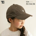 ツイルキャップ キッズ 帽子 サイズ調整 刺繍 ロゴ 紫外線 対策 日よけ 綿100％ コットン ベースボールキャップ ベビー 男の子 女の子 52 54 56