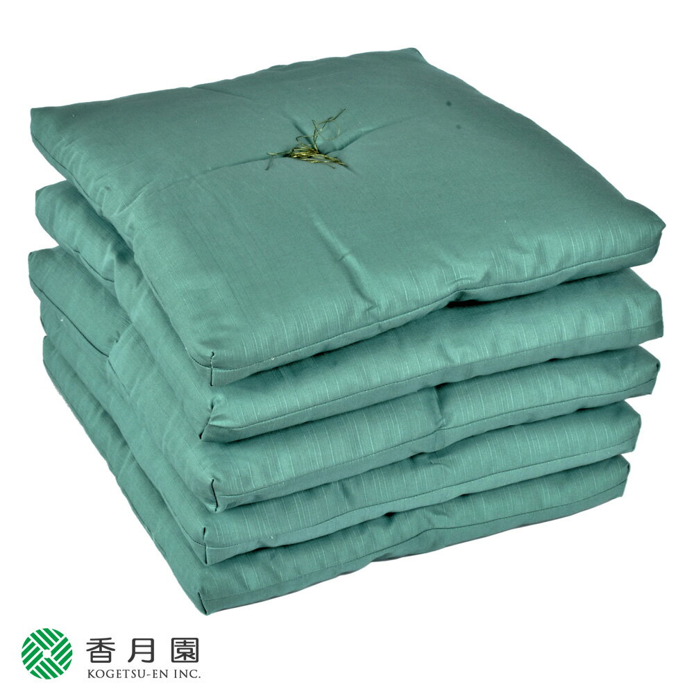【茶道具 / その他】 茶席用座布団　青磁色　5枚組