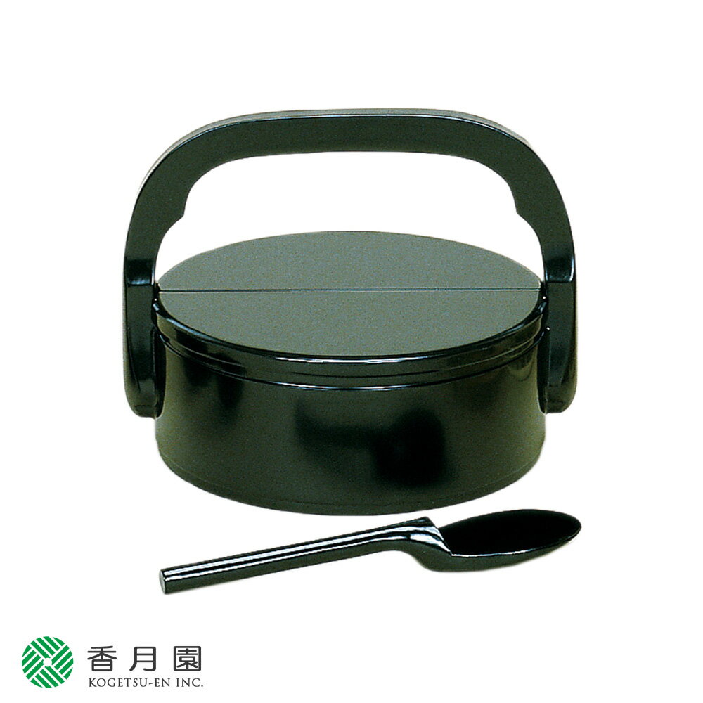 楽天抹茶と茶道具 t4u 香月園【茶道具 / 懐石道具】 黒真塗 手付飯器 利休好写 （杓子別売） （化粧箱）