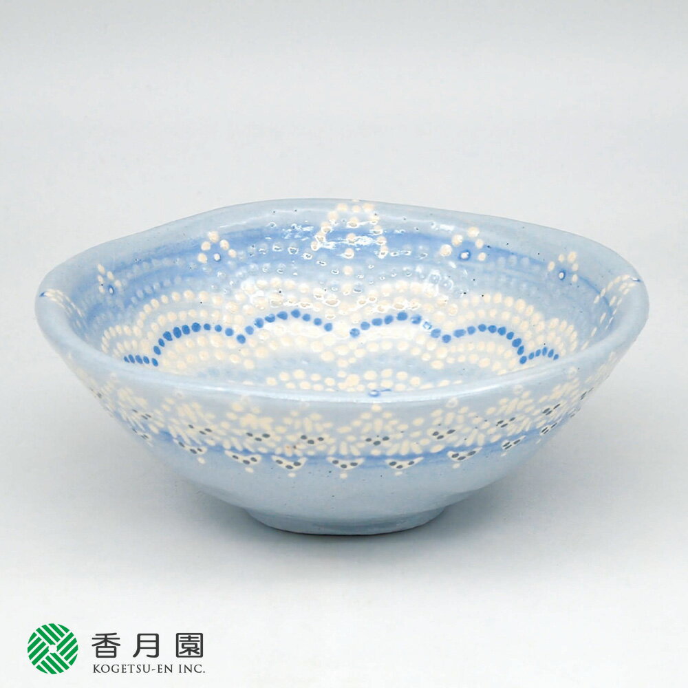 Rakuten - 【茶道具 / 茶碗】　平茶碗　淡青楽　点描　吉村楽入 作　（桐箱付き）