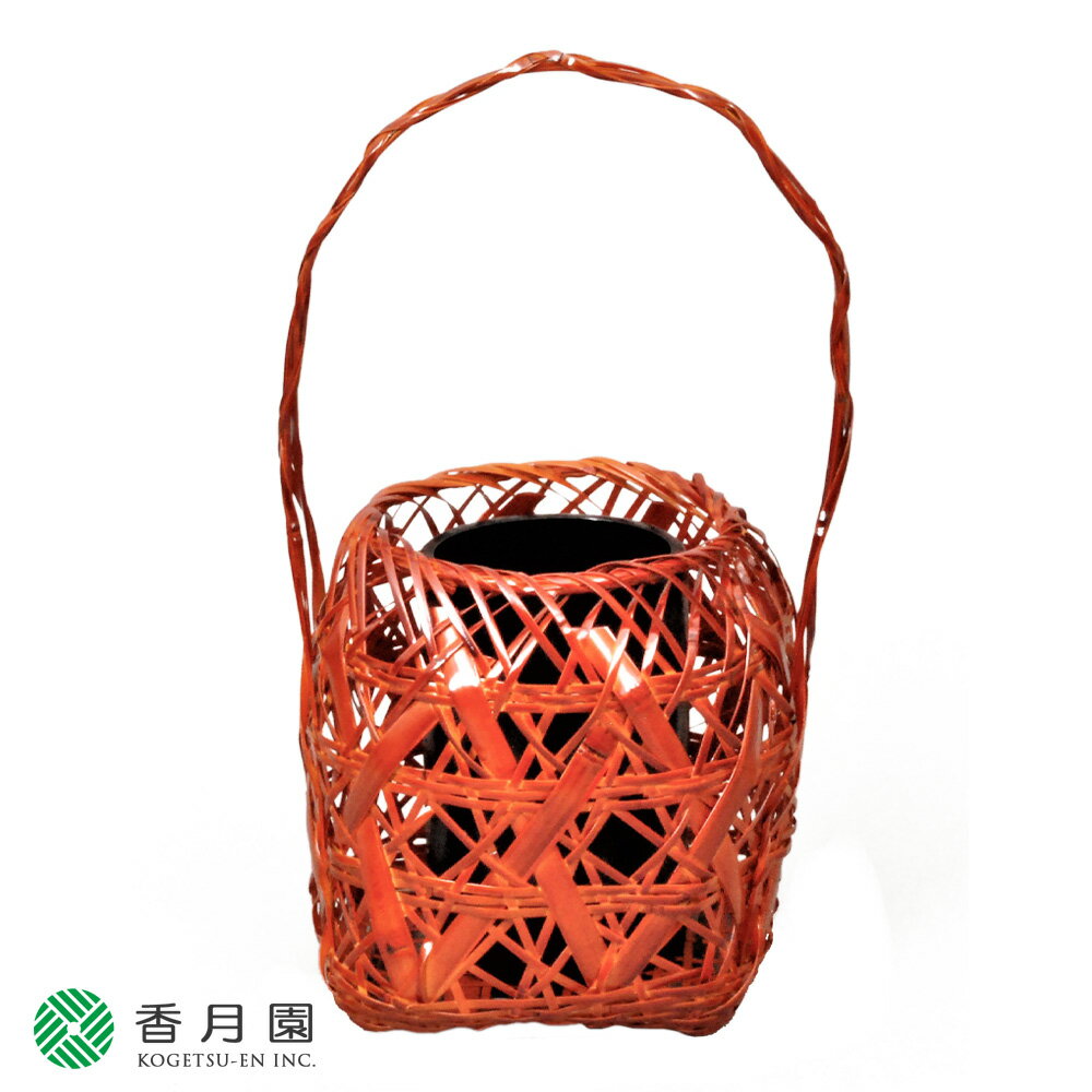 【茶道具 / 籠花入】 清澄籠 上塗竹入子