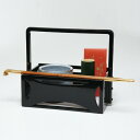 【茶道具 / 莨盆 (たばこ盆) 】糸巻透 (いとまきすかし) 手付莨盆 真塗 即中斎好写 中村宗悦 作 (化粧箱)