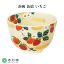 【茶道具 / 茶碗】茶碗 色絵 いちご 加藤起楽 作 (化粧箱) 【抹茶茶碗】【抹茶碗】【日本製】【国産】【食器】【器】【贈答】【ギフト】【プレゼント】【お祝い】【誕生日】【記念日】【海外発送】【お土産】