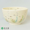 【茶道具 / 茶碗】色絵 水草にめだか 加藤起楽 作 (化粧箱)