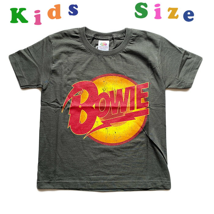 DAVID BOWIE デヴィッド・ボウイ ロゴ キッズTシャツ 子供服 Tシャツ ロックTシャツバンドTシャツ 3歳 5歳 7歳 8歳 10歳 1