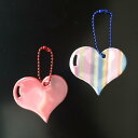 【Glimmis /グリミス】 heart ハート リフレクター 北欧の交通安全キーホルダー 【レッド レインボー】反射板 子供 スウェーデン発 キラキラ 交通安全グッズ POPOMAX