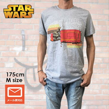 映画Tシャツ STAR WARS スター・ウォーズ Tシャツ フォースの覚醒 レイ メンズ グレー