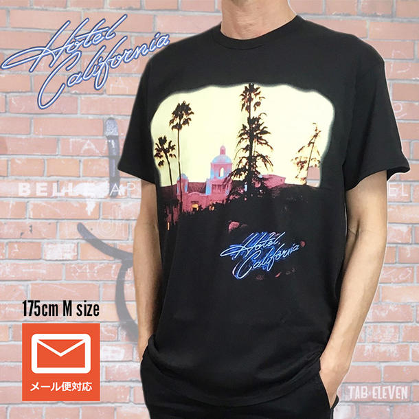 ロックTシャツ バンドTシャツ EAGLES　イーグルス Hotel California バンドT ジャケットTシャツ 半袖Tシャツ ジャケT ROCK メンズTシャツ ホテルカリフォルニア ブラック 正規品