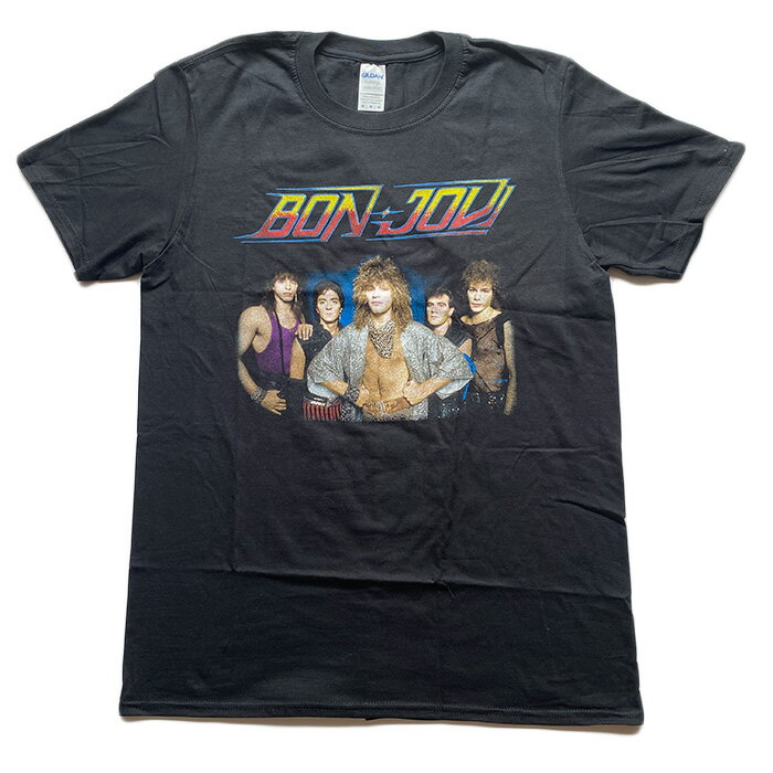 BON JOVI ボン・ジョヴィ TOUR 1984 ブラック Tシャツ ROCK 80年代 ロックTシャツ バンドTシャツ 送料無料のサムネイル