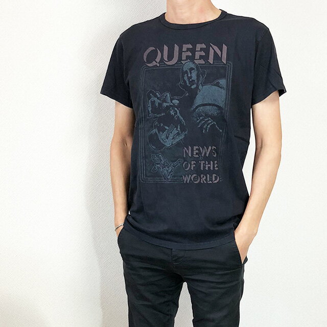 QUEEN クィーン NEWS OF THE WORLD 世界に捧ぐ ボヘミアン・ラプソディ バンドT ビンテージ ネイビー S M Tシャツ ロックTシャツ バンドTシャツ