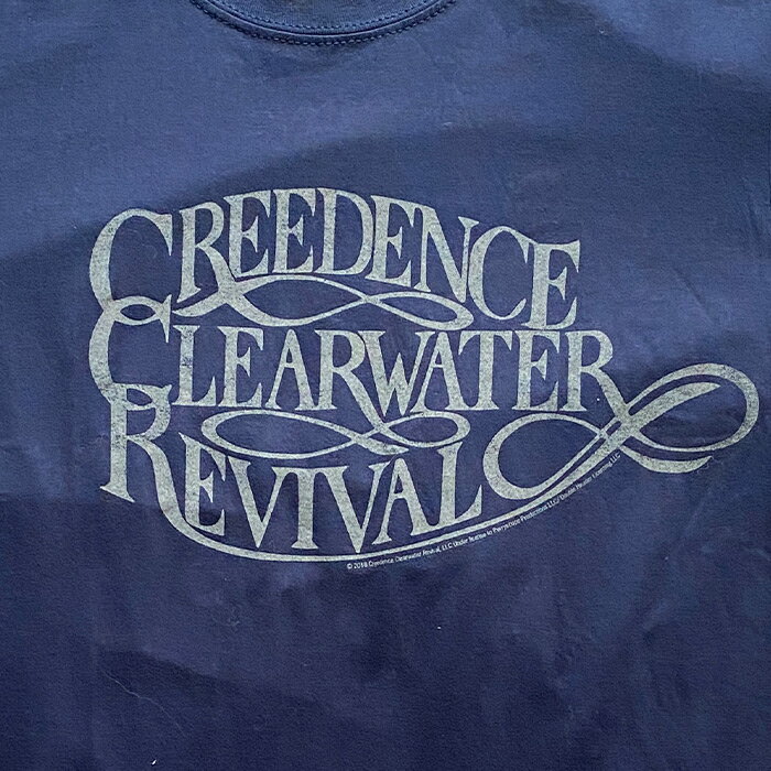 Creedence Clearwater Revival クリーデンス・クリアウォーター・リバイバル CCR ビンテージ ロゴ ネイビー ベロマーク ヘザーグレー ストーンズ Tシャツ ロックTシャツ バンドTシャツ 3