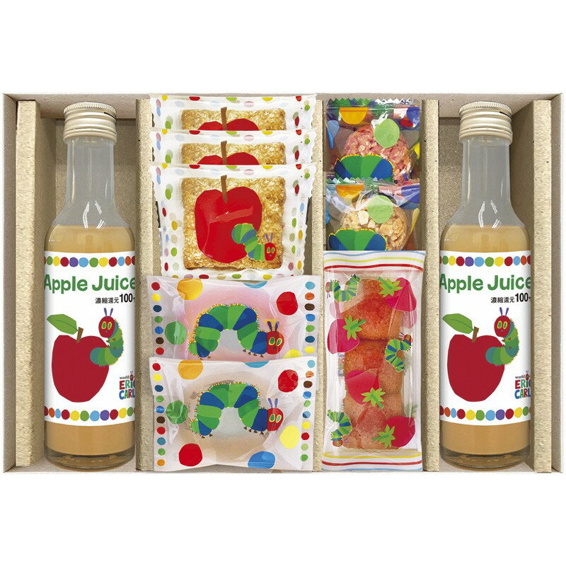 はらぺこあおむし アップルジュース＆しっとりドーナツ スイーツセット SNZ-252 (-C6199-579-) | 内祝い ギフト 出産内祝い 引き出物 結婚内祝い 快気祝い お返し 志