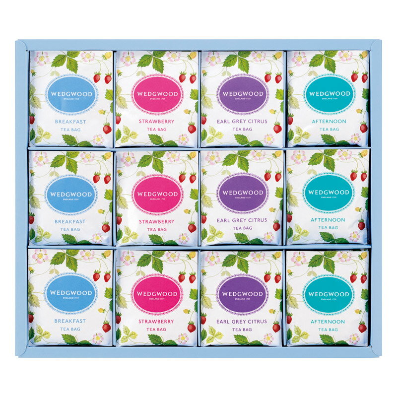 ウェッジウッド ワイルド ストロベリー ティーバッグ 1083508WN48P (個別送料込み価格) (-C7176-056-) | 内祝い ギフト 出産内祝い 引き出物 結婚内祝い 快気祝い お返し 志