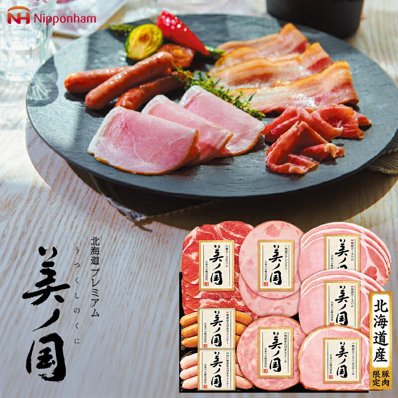お歳暮 ハムギフト 北海道 プレミアム 美ノ国 ( UKH-48 ) 日本ハム メーカー直送 送料無料 ニッポンハ..