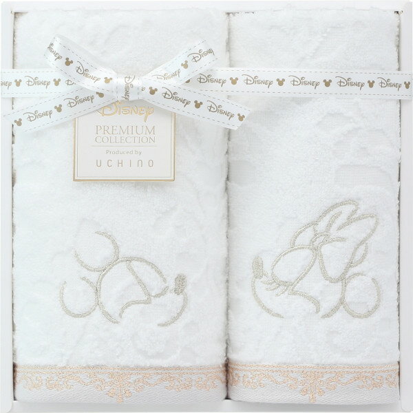 Towel - ディズニー プレミアム フェイス・ゲストタオルセット ホワイト WR25876 (-0129-128-) | 内祝い ギフト 出産内祝い 引き出物 結婚内祝い 快気祝い お返し 志