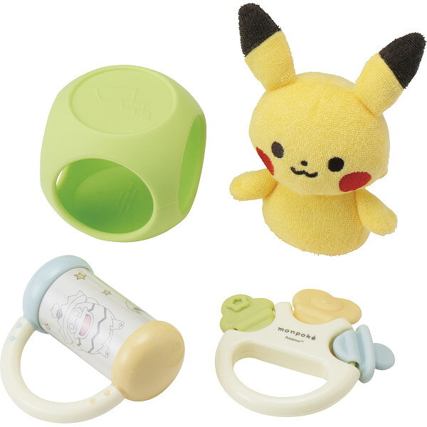モンポケラトルセット ピカチュウ 6079 (個別送料込み価格) (-0272-109-) | 内祝い ギフト 出産内祝い 引き出物 結婚内祝い 快気祝い お返し 志