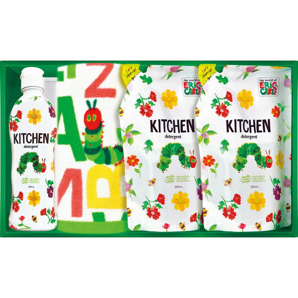 ●商品内容 食器洗剤250ml・フェイスタオル(約34×75cm・綿100%)×各1、食器洗剤詰替用200ml×2 ●パッケージサイズ：34.5×20.5×5.5 cm 1kg はらぺこあおむしが絵本の世界からあなたのキッチンへ 清潔感あふれるデザインの食器用洗剤とタオルのセット。ギフト対応※商品は十分にご用意しておりますが、万一品切れの場合や、 やむを得ない事情により中止や変更になる場合がございますので、ご容赦ください。【ご用途】 各種御祝、各種内祝いギフト 贈り物 内祝い 内祝 出産内祝い 結婚内祝い 御祝 快気祝 快気内祝 御礼 御中元 暑中御見舞 残暑御見舞 御歳暮 御年賀 寒中御見舞 プレゼント 母の日 父の日 敬老の日 クリスマス 合格祝い 進学内祝い 成人式 御成人御祝 卒業記念品 卒業祝い 御卒業御祝 入学祝い 入学内祝い 就職祝い 入園内祝い 御入園御祝 お祝い 御祝い 金婚式御祝 銀婚式御祝 御結婚お祝い ご結婚御祝い 御結婚御祝 結婚祝い 結婚式 引き出物 引出物 引き菓子 御出産御祝 ご出産御祝い 出産御祝 出産祝い 御新築祝 新築御祝 新築内祝い 祝御新築 祝御誕生日 誕生日祝 七五三御祝 初節句御祝 節句 昇進祝い 昇格祝い 就任 御供 お供え物 粗供養 御仏前 御佛前 御霊前 香典返し 志 進物 粗供養 偲草 偲び草 茶の子 法要 仏事 法事 法事引き出物 法事引出物 年回忌法要 一周忌 三回忌 七回忌 十三回忌 十七回忌 二十三回忌 二十七回忌 御開店祝 開店御祝い 開店お祝い 開店祝い 御開業祝 周年記念 来客 お茶請け 御茶請け 異動 転勤 定年 退職 退職挨拶回り 転職 お餞別 贈答品 粗品 粗菓 おもたせ 菓子折り 手土産 心ばかり 寸志 新歓 歓迎会 送迎会 新年会 忘年会 二次会 記念品 景品 開院祝い お礼 謝礼 御返し お返し お祝い返し 御見舞御礼 快気祝い 快気内祝い お土産 贈答品 プチギフト 御見舞 退院祝い 全快祝い 御挨拶 ごあいさつ 引越し ご挨拶 引っ越し お宮参り 御祝 お年賀 御年始 初盆 お盆 お中元 お彼岸 残暑見舞い 寒中お見舞 お歳暮 還暦祝 その他ギフト全般