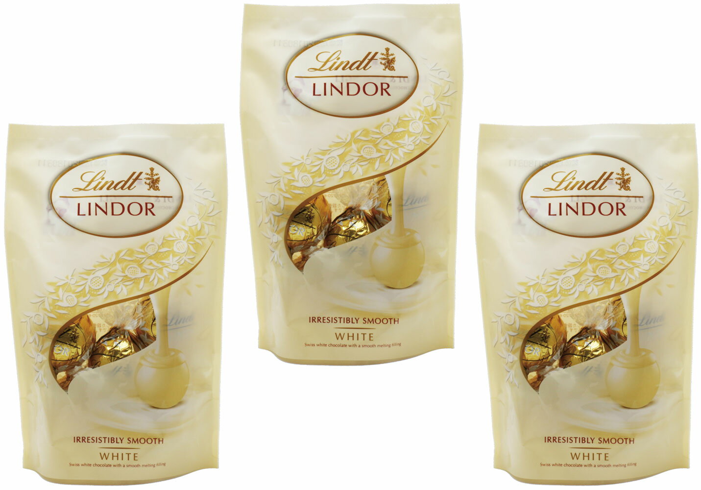 【宅配便送料無料】 リンツ(Lindt) リンドール　ホワイトパック　60g×3袋 個包装 六甲バター QBB スイス 高級チョコレート ホワイトチョコ ホワイトデー