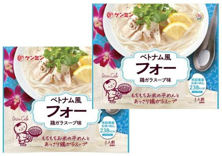 ベトナム風フォー 68.9g×2袋 米粉専家 ケンミン食品 鶏ガラスープ味 米麺 ビーフン インスタント 1人前 家庭用 エスニック 総菜