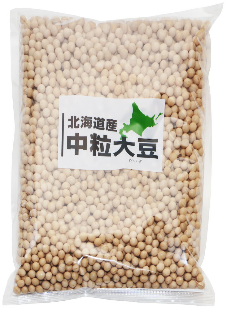 大豆 まめやの底力 北海道産 中粒大豆 10kg（1kg×10袋）　　【だいず　国産　業務用　リニューアル】