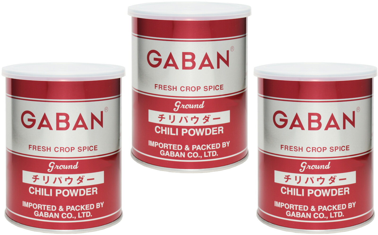 GABAN　チリパウダー（缶）　225g×3個　　　【ミックススパイス　ハウス食品　香辛料　パウダー　業務用　唐辛子】