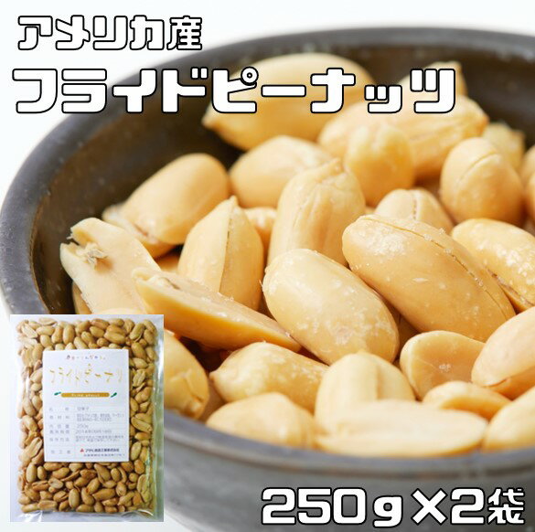 フライドピーナッツ 薄塩 250g×2袋 世界美食探究 （メール便）国内加工 アメリカ産 バターピーナッツ 落花生 大粒 バ…