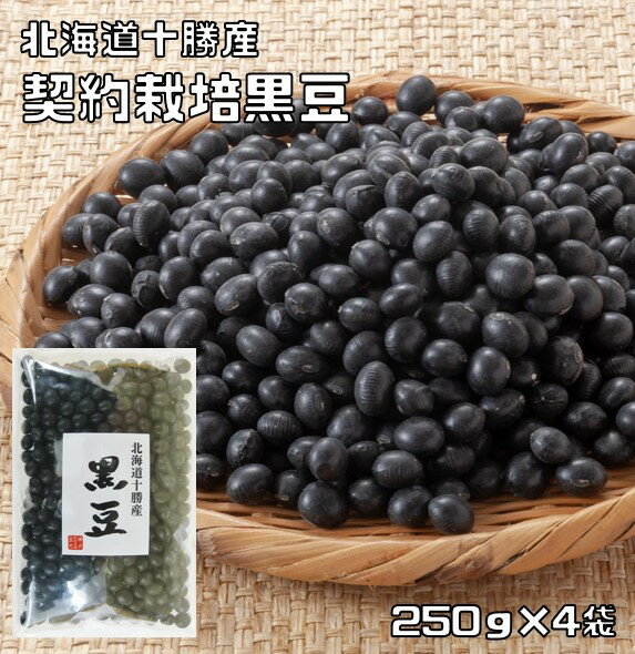 黒豆 1kg 豆力 契約栽培 北海道 十勝産 黒大豆 くろまめ くろだいず 国産 乾燥豆 国内産 豆類 乾燥大豆..