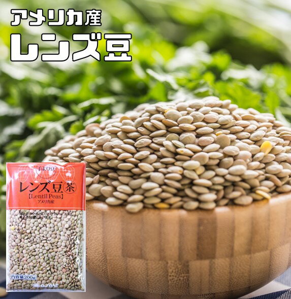 レンズ豆 皮つき 200g 豆力 れんずま