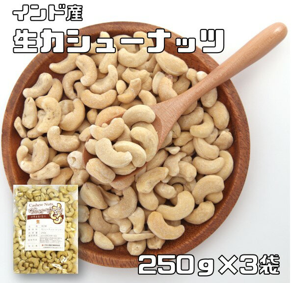 カシューナッツ 生 250g×3袋 世界美食探究 インド産 （メール便）無塩 無油 生カシューナッツ おつまみ おやつ 製菓材料 製パン材料 ナッツ