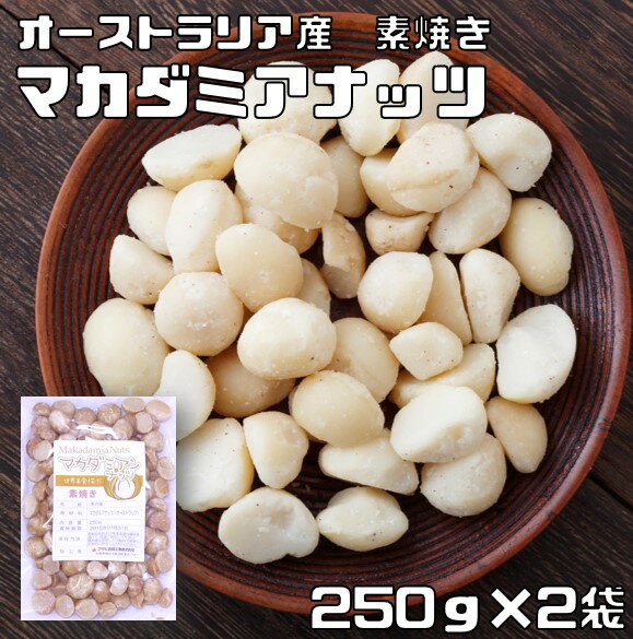 マカダミアナッツ 素焼き 250g×2袋 世界美食探究 オーストラリア産 （メール便）マカデミアナッツ 無塩 無油 ロース…