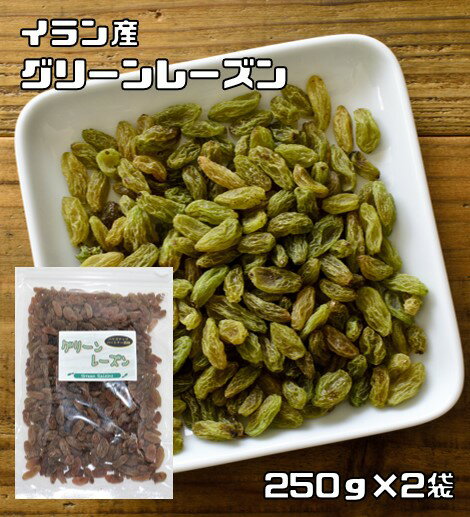 グリーンレーズン 250g×2袋 イラン産 世界美食探究 (メール便)レーズン ドライフルーツ ペルシアレーズン 製パン 製菓 材料