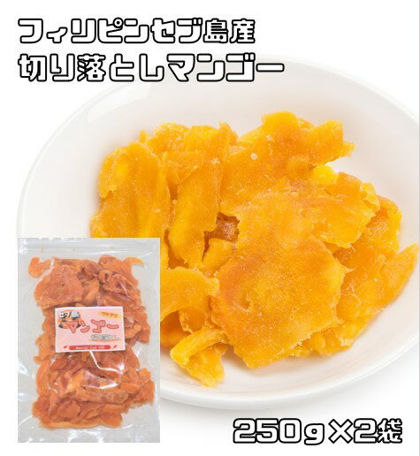 ドライマンゴー 切り落とし 250g×2袋 世界美食探究 セブ島 （メール便）ドライフルーツ 訳あり お得 大特価 不揃い 端っこ 細切り おやつ