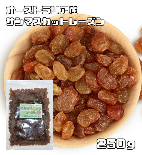 サンマスカットレーズン 250g オーストラリア産 世界美食探究 ドライフルーツ レーズン シードレス サルタナ種 干し…