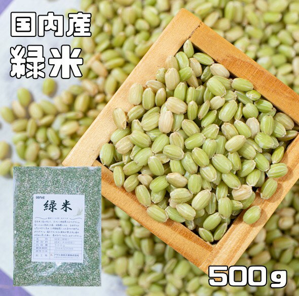 緑米 500g 豆力 国産 国内産 みどり米 みどりこめ 雑穀 国内加工 緑まい 古代米 穀物 雑穀米 雑穀ごはん 緑こめ 緑ごめ