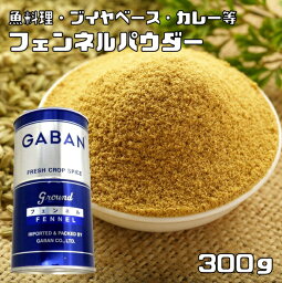 フェンネルパウダー 缶 300g GABAN スパイス 香辛料 粉 粉末 業務用 Fennel ういきょう ギャバン ハーブ 茴香 小茴香